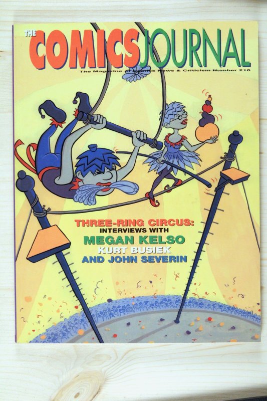 The Comics Journal #216 (1999), raw comic book in VF- 7.5 condition — front cover