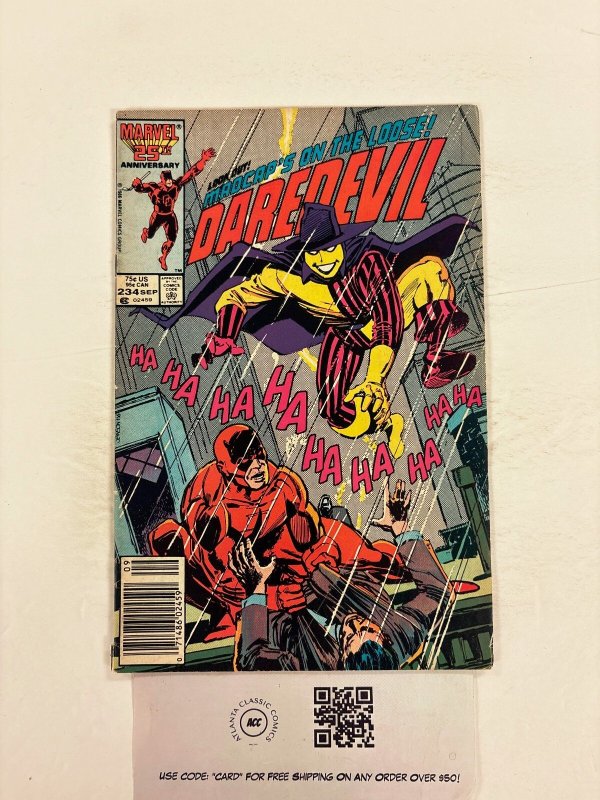 Daredevil #234 (Marvel Comics, 1986), raw comic book in FN condition — front cover