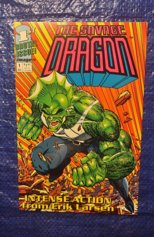Savage Dragon #1 (Image Comics, 1992), raw, ungraded comic book — front cover