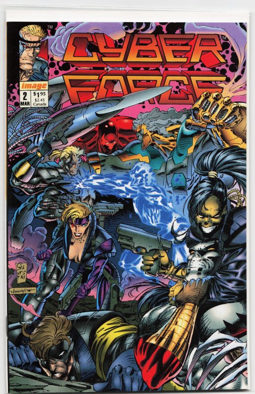 Cyber Force #2 (Image Comics, 1993), raw, ungraded comic book — front cover