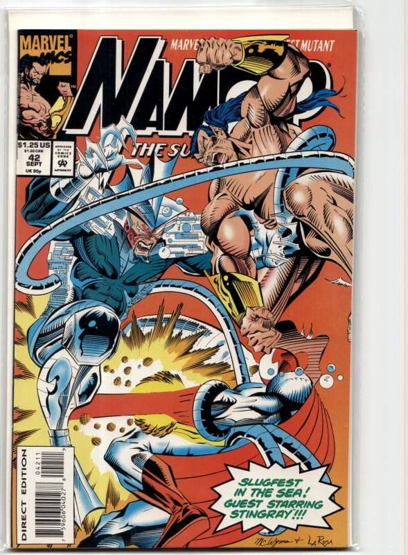 Namor, the Sub-Mariner #42 (Marvel Comics, 1993), raw, ungraded comic book — front cover