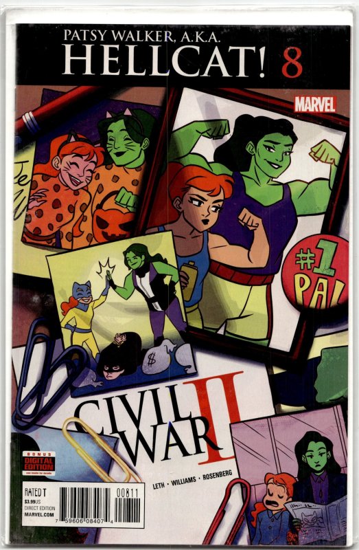 Patsy Walker, A.K.A. Hellcat! #8 (2016), raw, ungraded comic book — front cover
