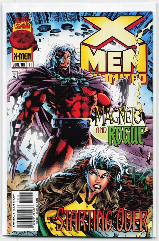 X-Men Unlimited #11 (Marvel Comics, 1996), raw, ungraded comic book — front cover