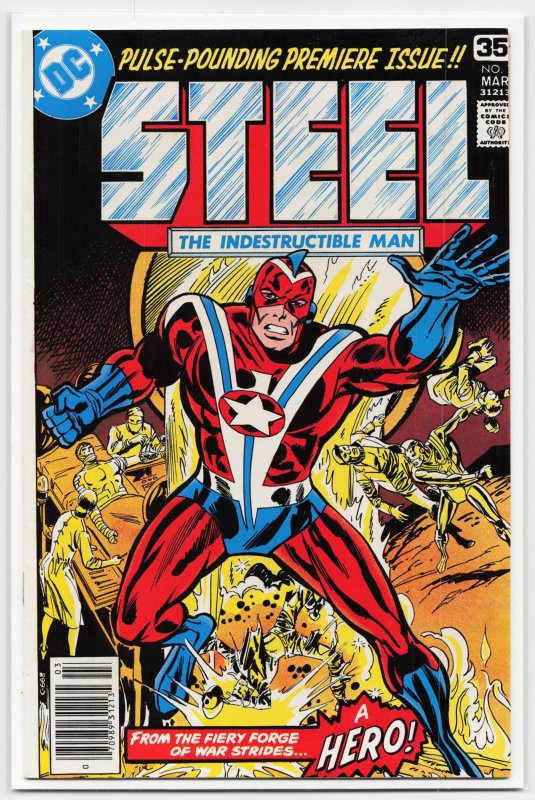 Steel, the Indestructible Man #1 (Whitman, 1978), raw, ungraded comic book — front cover