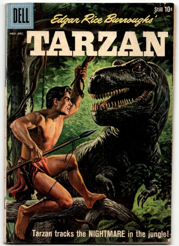 Edgar Rice Burroughs' Tarzan #121 (Dell, 1960), raw, ungraded comic book — front cover
