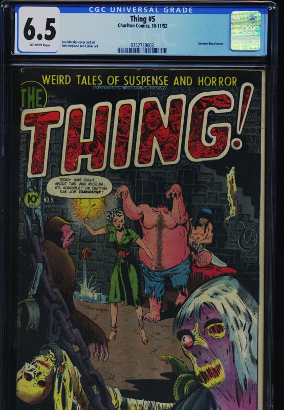 Thing! #5 (1983), CGC 6.5 graded comic book, Universal Blue label — front cover in its holder