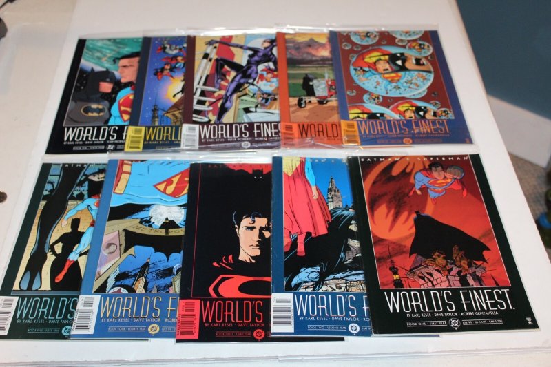 Complete Set Superman Batman World's Finest 1 - 10 1999 NM Comics Kesel (1999), raw comic book in NM condition — front cover