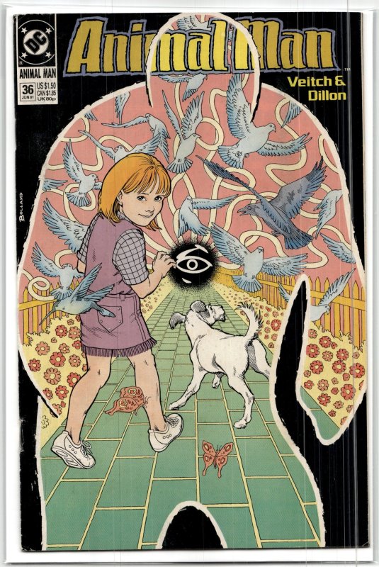 Animal Man #36 (DC Comics, 1991), raw, ungraded comic book — front cover