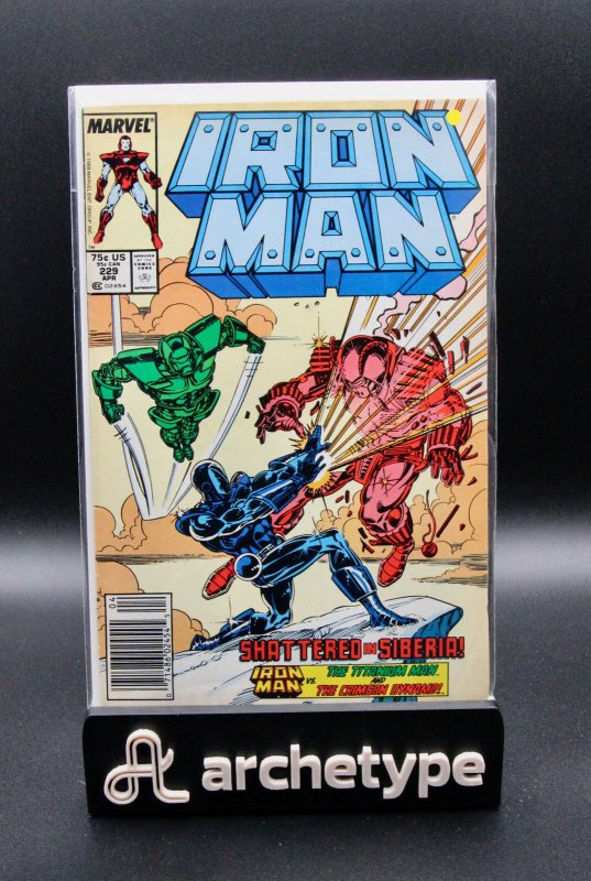 Iron Man: Red Snow #229 (Marvel Comics, 1988), raw, ungraded comic book — front cover