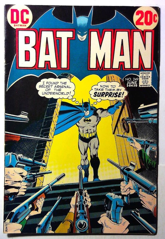Batman #249 (DC Comics, 1973), raw, ungraded comic book — front cover