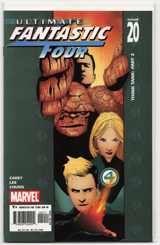 Ultimate Fantastic Four #20 (Marvel Comics, 2005), raw, ungraded comic book — front cover