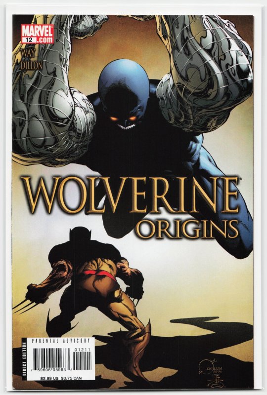Wolverine: Origins #12 (Marvel Comics, 2007), raw, ungraded comic book — front cover