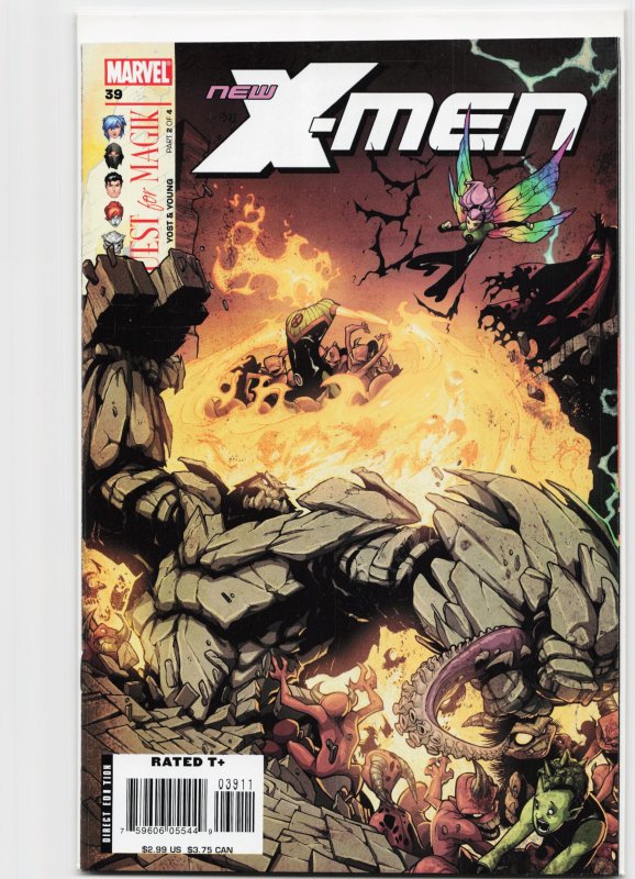 New X-Men #39 (Marvel Comics, 2007), raw, ungraded comic book — front cover