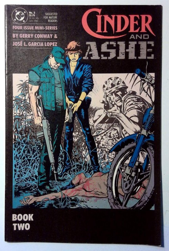 Cinder and Ashe #2 (DC Comics, 1988), raw, ungraded comic book — front cover