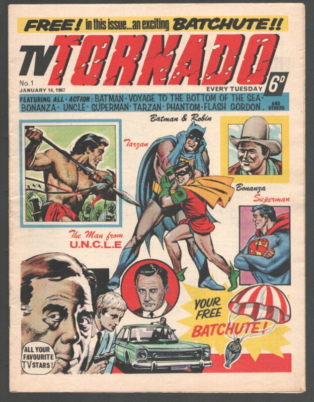 TV Tornado #1 (1967), raw, ungraded comic book — front cover