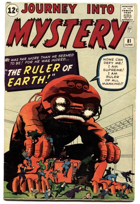 Journey into Mystery #81 (Marvel Comics, 1962), raw comic book in FN+ condition — front cover