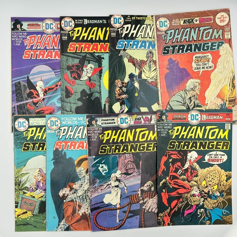 Phantom Stranger DC 1970s Lot of 8 Issues #33-38, 40, 41 Deadman Raw Comics, raw, ungraded comic book — front cover