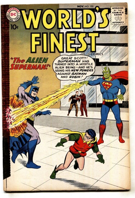 World's Finest #105 (DC Comics), raw, ungraded comic book — front cover