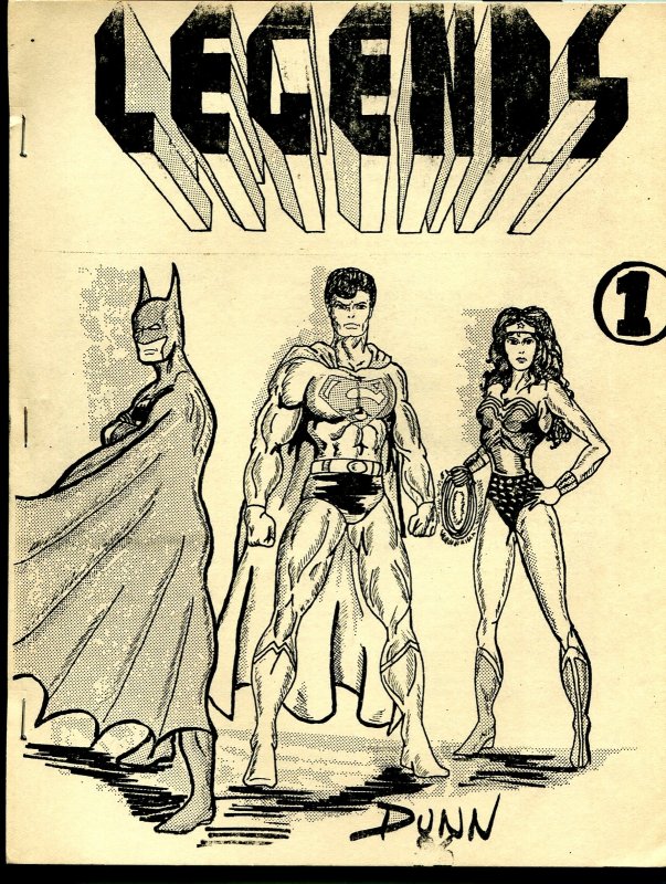 Legends Bulletin #1 (1986), raw comic book in FN condition — front cover