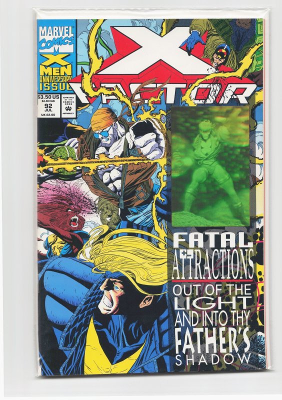 X-Factor #92 (Marvel Comics, 1993), raw, ungraded comic book — front cover
