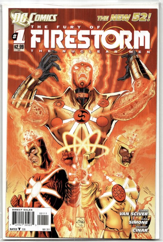 The Fury of Firestorm: The Nuclear Man #1 (DC Comics, 2011), raw, ungraded comic book — front cover