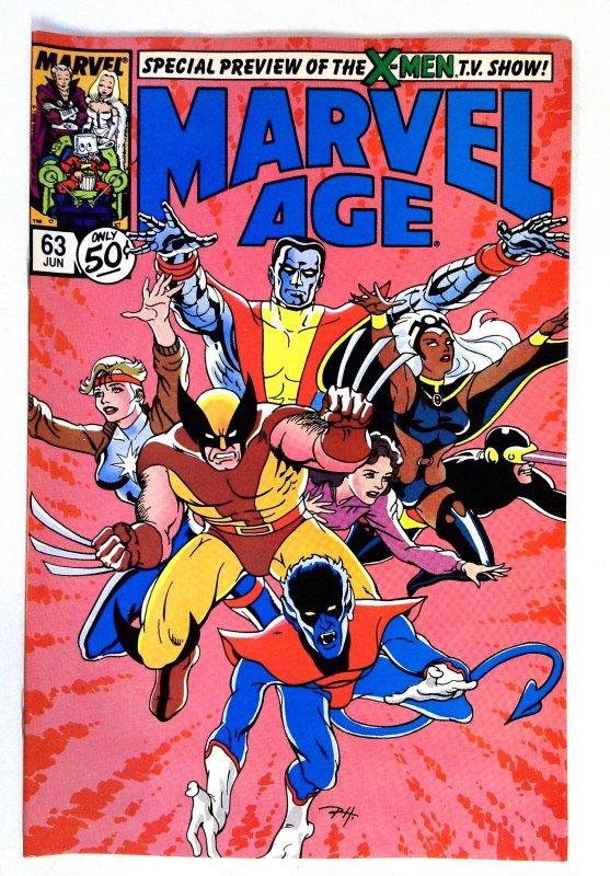 Marvel Age #63 (Marvel Comics, 1988), raw comic book in NM- condition — front cover