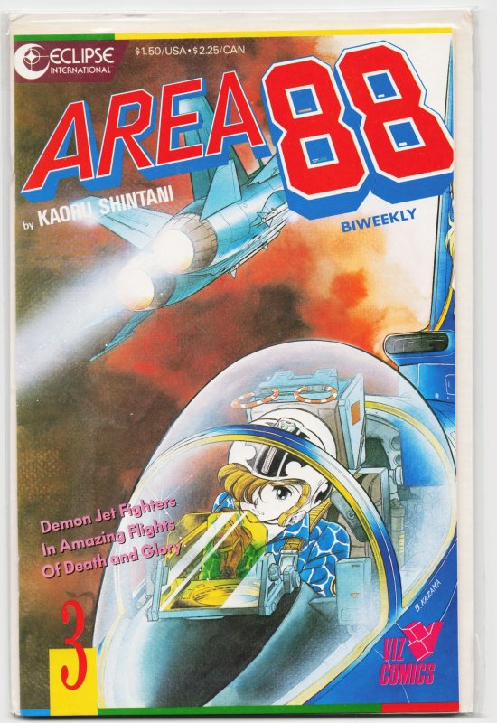 Area 88 #3 (1987), raw, ungraded comic book — front cover