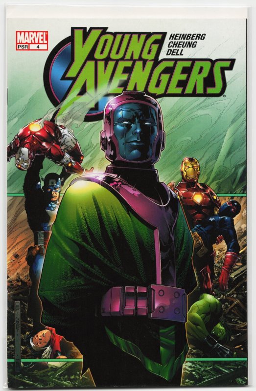 Young Avengers #4 (Marvel Comics, 2005), raw, ungraded comic book — front cover