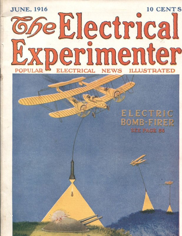 Pulp: Electrical Experimenter June 1916 -Hugo Gernsback-Mars Science Fictio..., raw, ungraded comic book — front cover