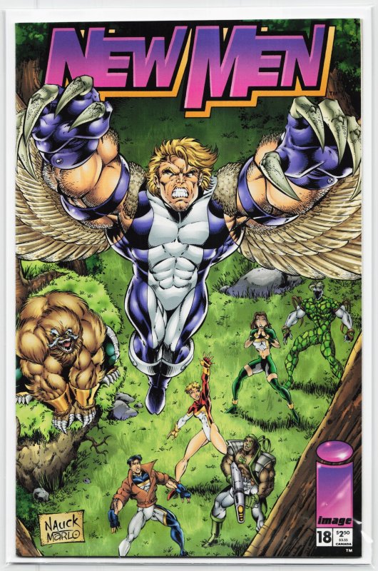 NewMen #18 (1995), raw, ungraded comic book — front cover