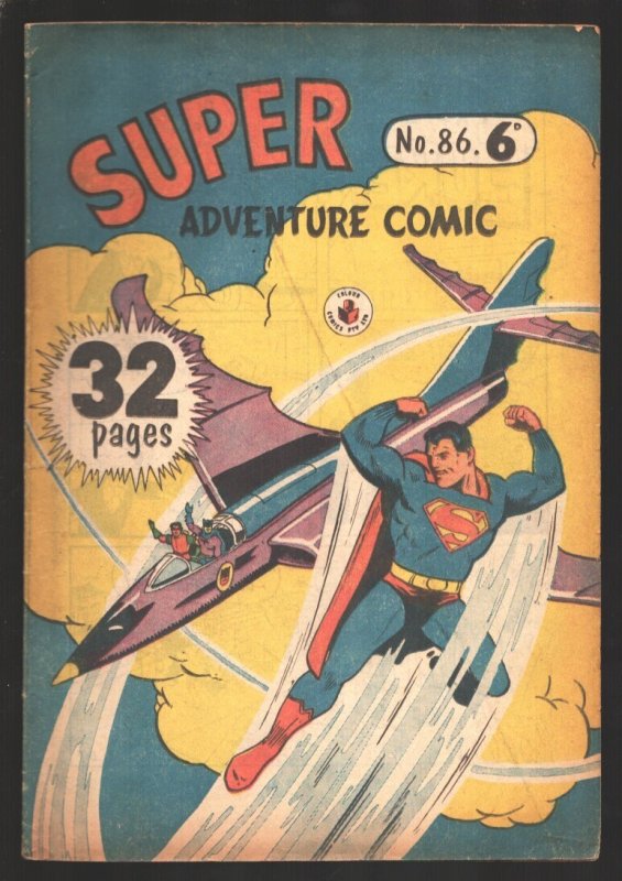 Super Adventure #86 (1950), raw, ungraded comic book — front cover