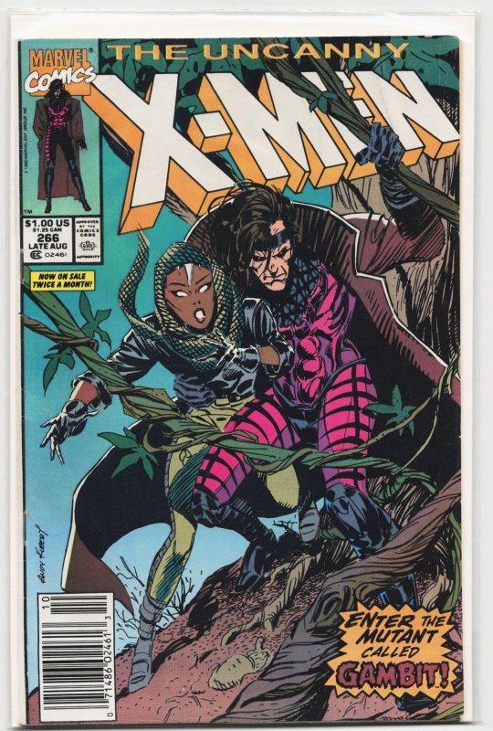 The Uncanny X-Men #266 (Marvel Comics, 1990), raw, ungraded comic book — front cover