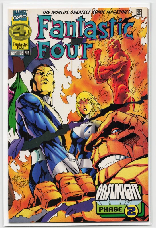 Fantastic Four #416 (Marvel Comics, 1996), raw, ungraded comic book — front cover