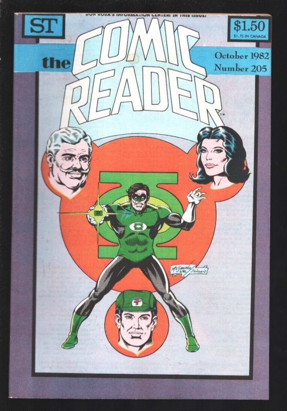 Comic Reader #205 (1982), raw, ungraded comic book — front cover