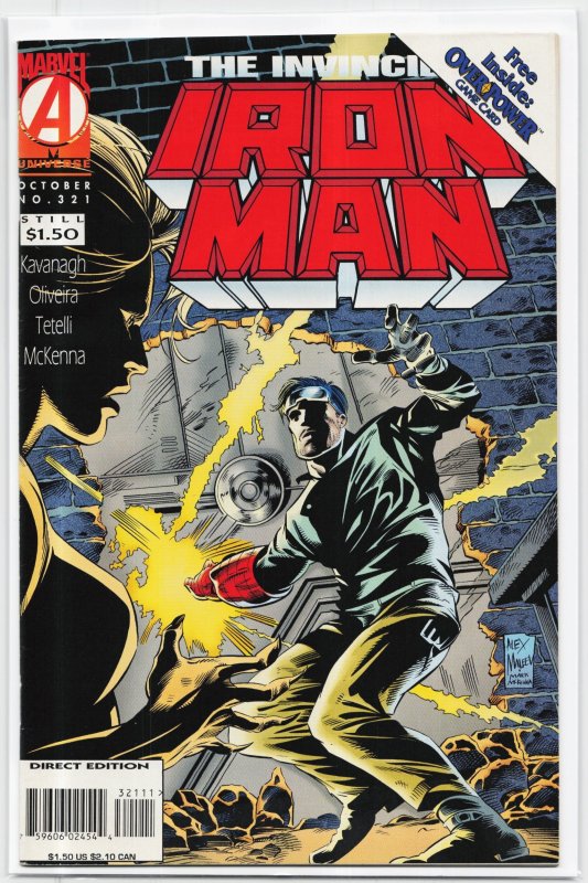 Iron Man #321 (Marvel Comics, 1995), raw, ungraded comic book — front cover