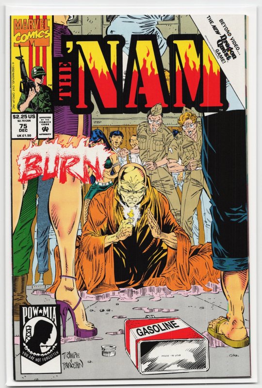 The 'Nam #75 (1992), raw, ungraded comic book — front cover
