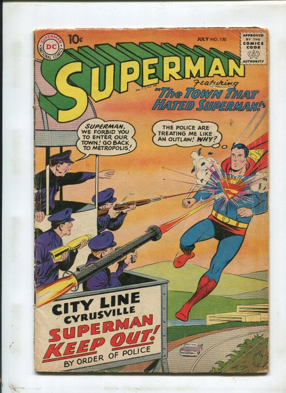 Superman #130 (DC Comics, 1959), raw comic book in 3.0 condition — front cover