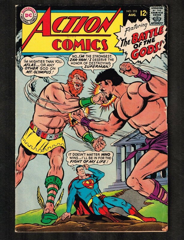 Action Comics #353 (DC Comics, 1967), raw comic book in 4.0 condition — front cover