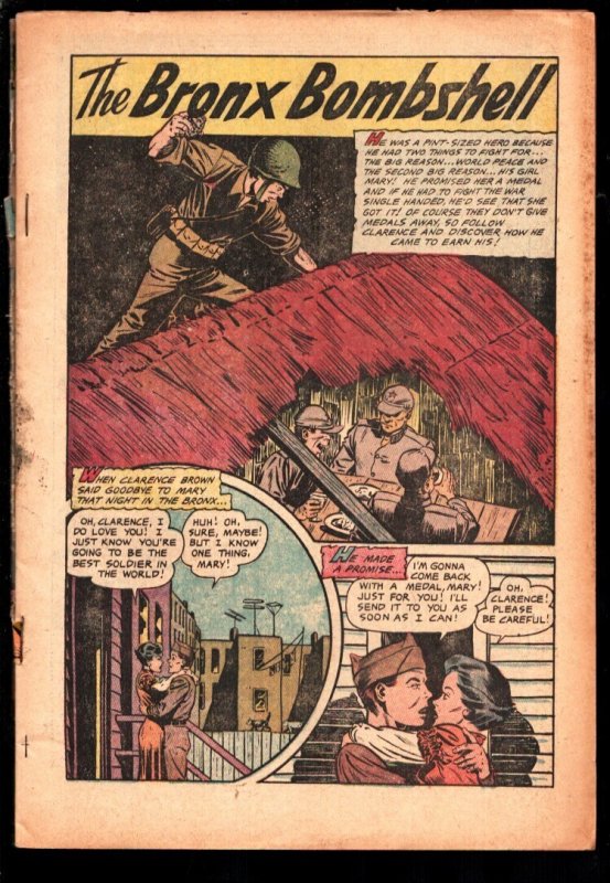 Men in Action #4 (1957), raw, ungraded comic book — front cover