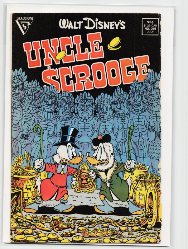 Uncle Scrooge #219 (Gladstone, 1987), raw, ungraded comic book — front cover