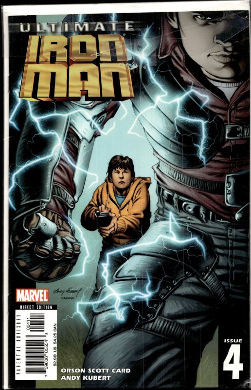 Ultimate Iron Man #4 (Marvel Comics, 2005), raw, ungraded comic book — front cover