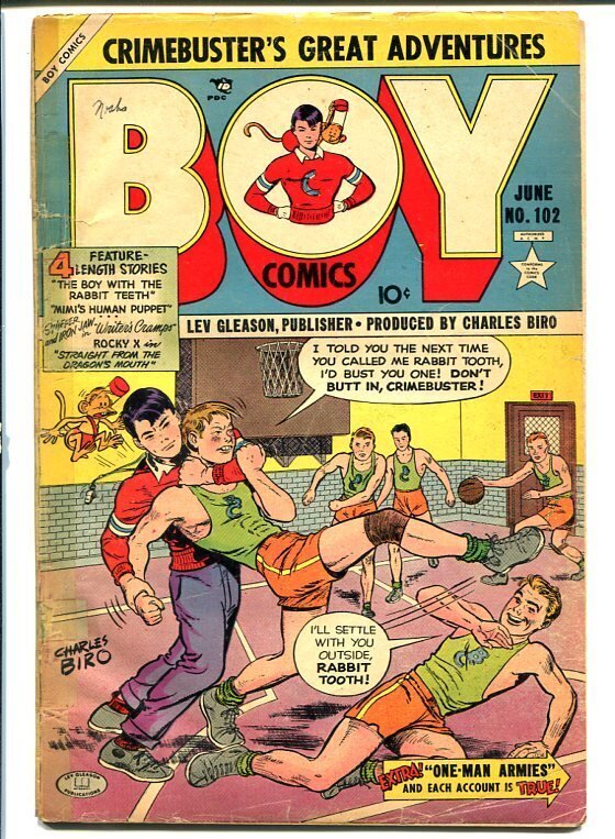 Boy Comics #102, raw, ungraded comic book — front cover