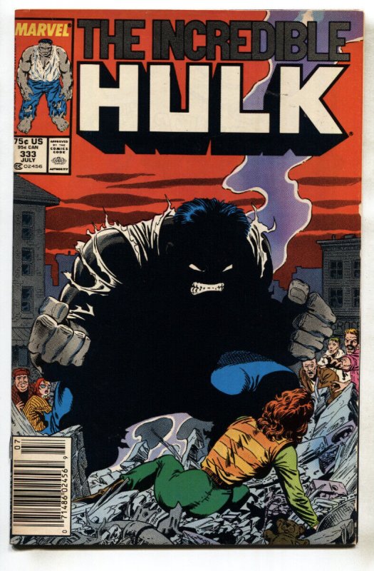 Incredible Hulk #333 (Marvel Comics, 1987), raw, ungraded comic book — front cover