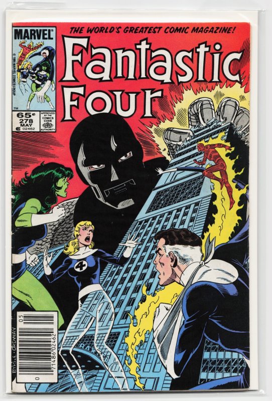 Fantastic Four #278 (Marvel Comics, 1985), raw, ungraded comic book — front cover