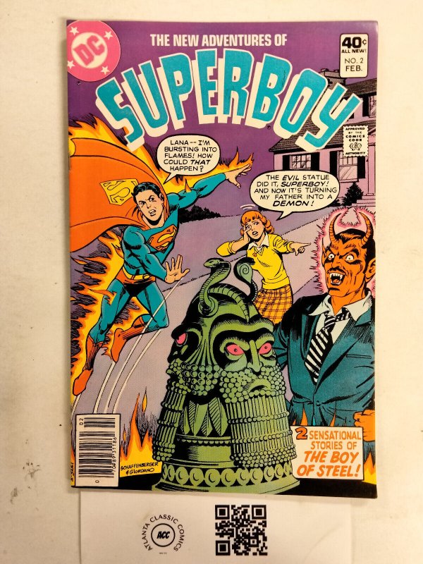 New Adventures of Superboy #2 (DC Comics, 1980), raw comic book in VF condition — front cover
