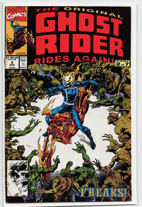 The Original Ghost Rider Rides Again #5 (1991), raw, ungraded comic book — front cover