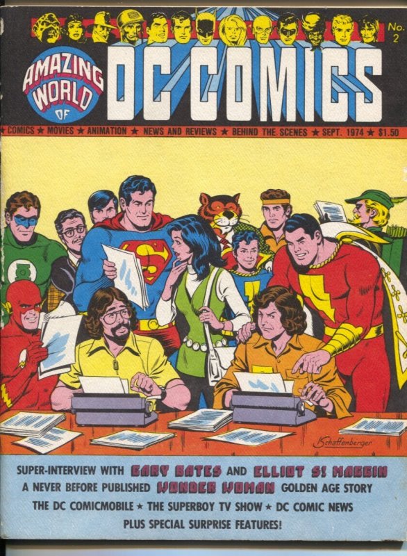 Amazing World of DC Comics #2 (DC Comics, 1974), raw, ungraded comic book — front cover
