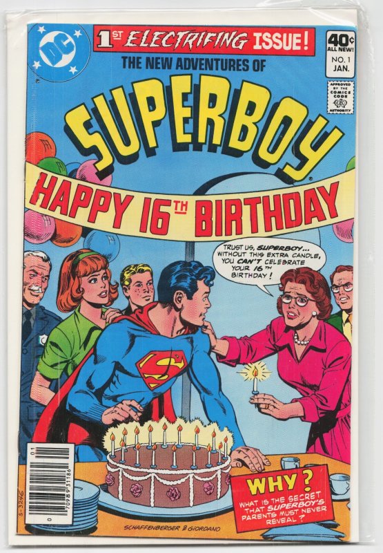 The New Adventures of Superboy #1 (1980), raw, ungraded comic book — front cover