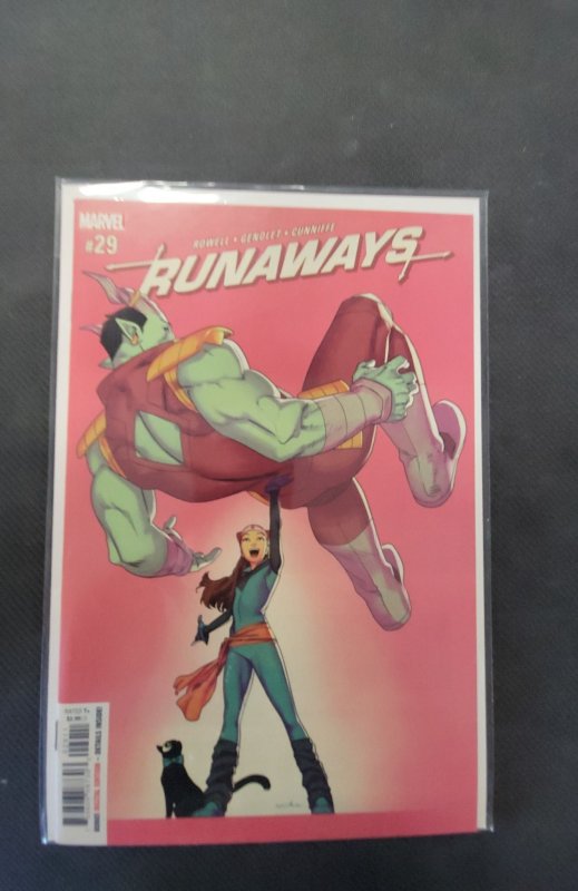 Runaways #29 (Marvel Comics, 2020), raw, ungraded comic book — front cover
