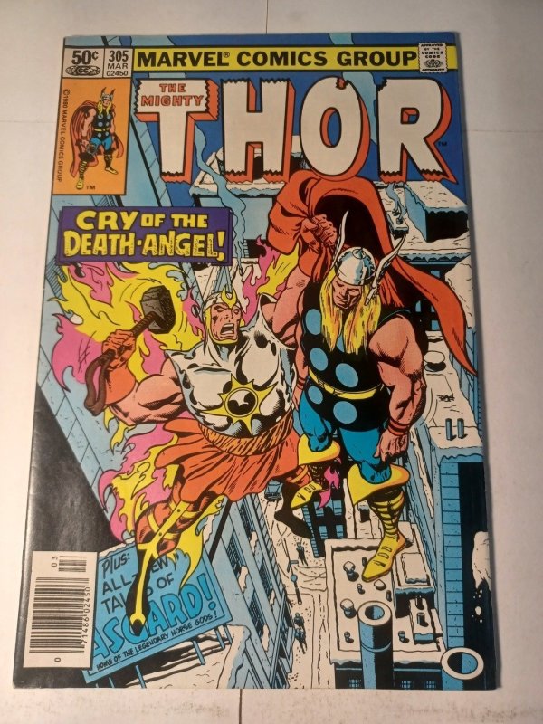Thor #305 (Marvel Comics, 1981), raw comic book in VF- condition — front cover